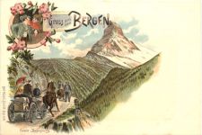 Gruss aus den Bergen - Litho - Matterhorn