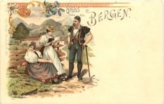 Gruss aus den Bergen - Litho