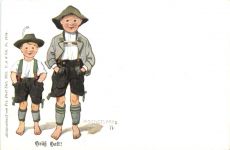 Künstler Ak P. O. Engelhard - Grüss Gott