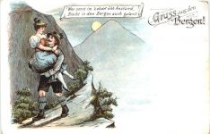 Gruss aus den Bergen - Litho