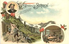 Gruss aus Bergen - Litho