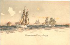 Segelschiff Skeppsgosseöfningsfartyg - Litho