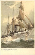 Kreuzer Geier - Künstler Willy Stöwer - Litho