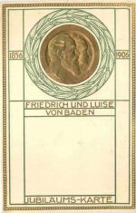 Friedrich und Luise von Baden - Jubiläums-Karte - Litho