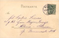 Segelschiff - Ein glückliches Neujahr - Litho