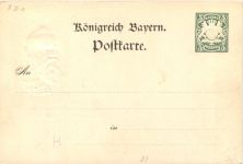 München - 80er Geburtstag Prinz Regent Luitpold von Bayern - Litho - Privatganzsache