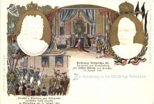 200jährige Gedenkfeier Krönung Friedrich II - Litho - Privatganzsache PP15 D1
