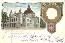 Frankfurt Erinnerung an die Eröffnung Neues Schauspielhaus - Ganzsache - Litho