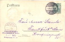 Frankfurt Erinnerung an die Eröffnung Neues Schauspielhaus - Ganzsache - Litho