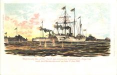 Taku - SMS Iltis und Algerine nach dem Bombardement 1900