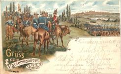 Gruss vom Kaisermanäver 1897 - Litho