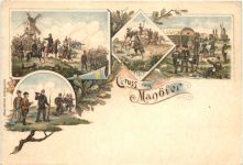 Gruss vom Manöver - Litho