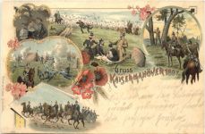 Gruss vom Kaisermanöver 1897 - Litho