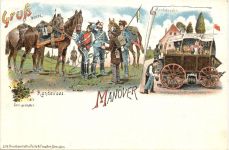 Gruss vom Manöver - Litho
