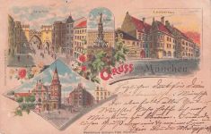 Muenchen Gasthaus Loewenbraeukeller Karlstor Rathaus Brunnen K.