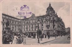 Wiesbaden mit dem Hotel Nassauer Hof und dem Kaiser-Friedrich-Denkmal.