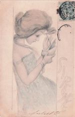 Raphaël Kirchner - Jugendstil - Postpostkarte im Jahr 1900 - Postkarte