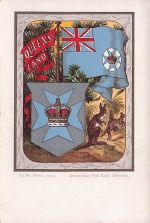 Queens Land Wappen No. 80 Paul Kohl Chemnitz Lithographie Queensland