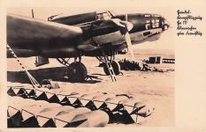 S7648/ He 111 Heinkel Kampfflugzeug - Klarmachen zum Frontflug ca.1940