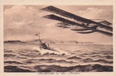 Schlacht in der Themse zwischen Unterseeboot und Flieger
