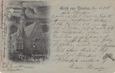 Gruß aus Breslau, Otto Malinowski, Rathaus, Ansichtskarte 1901
