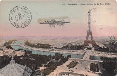 1910 Paris Frankreich Bild Postkarte Frühe Luftfahrt Abdeckung nach Charleston