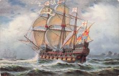 Künstler-AK Christopher Rave: Engl. Kriegsschiff Great Michael, 1500