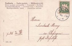 Neujahr - Prägekarte mit Kleeblättern + Vergissmeinnicht