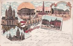 Mainz Dom Theater Grossherzogl. Schloss Neue Rheinische u.