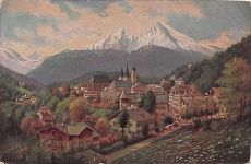 Berchtesgaden Kuhhirte mit seiner Herde