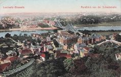 Ak Dresden Blasewitz, Panorama von der Loschwitzhöhe aus, Schwebebahn
