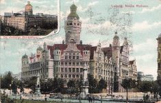 AK Leipzig, Neues Rathaus und ehemalige Pleissenburg