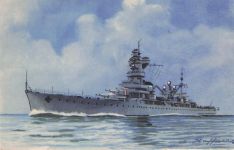 Alte Postkarte Kriegsschiff Kreuzer der 1. Klasse Algerien