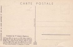 Alte Postkarte Kriegsschiff Kreuzer der 1. Klasse Algerien