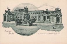 Glückwunschkarte Berlin Denkmal Kaiser Wilhelm der Große gebraucht 1900