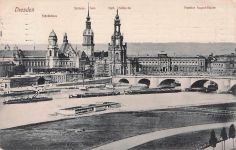Dresden Ständehaus Schloss- Turm Kath. Hofkirche Friedrich August-Brücke