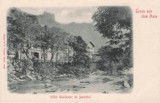 AK Thale, Im Flussbett neben dem Hotel Waldkater