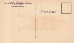 Handgemachte Serigraphie-Postkarte Trapper 1830, Santa Barbara,