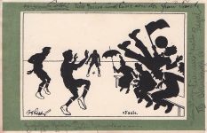 Sport, Fußball, Scherzpostkarte, signiert Beautiful Plough, 1923