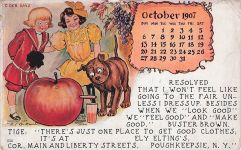 Waco Texas 1907 Buster Brown Goldstein adver card with mention Pawnee