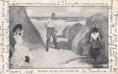Between the Devil and Deep Blue Sea a/s Bayard Jones Life Pub Co Postcard UND
