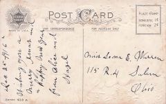 Christmas Children Snow Doll Embossed Vintage Postcard