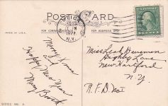Postcard: Christmas, Gilt Edges, Series 951 A, Made In U. S. A., Posted 1920's