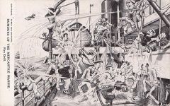 Royal Navy Karikatur aus der Innenseite Seiten der Wunder Buch