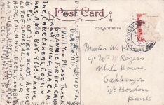 "LUMME, BILL, 'ERE'S A BLOKE POSTING HIS BABY AUSTIN!"