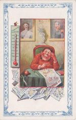 ILLUSTRATOR DER LUSTIGE CHARAKTER IN SEINEM BÜRO