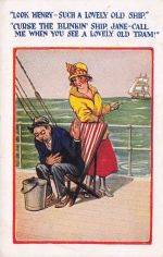 "LOOK HENRY-SUCH A LOVELY OLD SHIP." "CURSE THE BLINKIN' SHIP