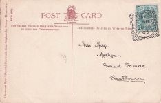 Charlie`s aunt early chromo litho comic joke postcard Dudley