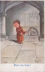 Comic-Postkarte T Gilson "Ein Kriegsdienstverweigerer" 1912 gepostet