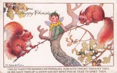 Humphrey Milford Postcard - Woodland Games Artist M Sowerby - Fairies
